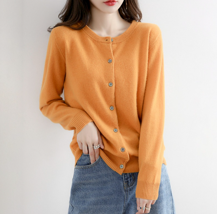 Womens Knit Cardigan Sweater Relaxed Fit