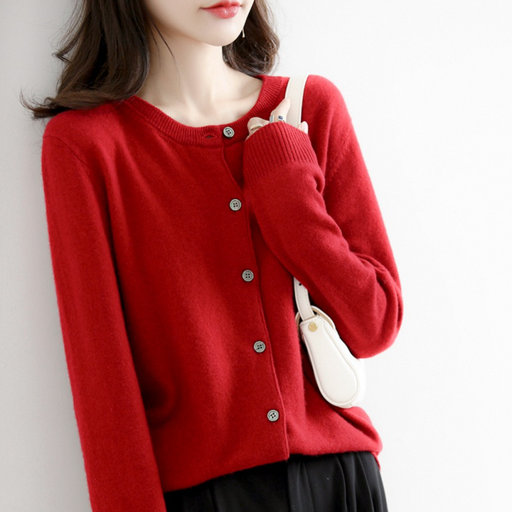 Womens Knit Cardigan Sweater Relaxed Fit