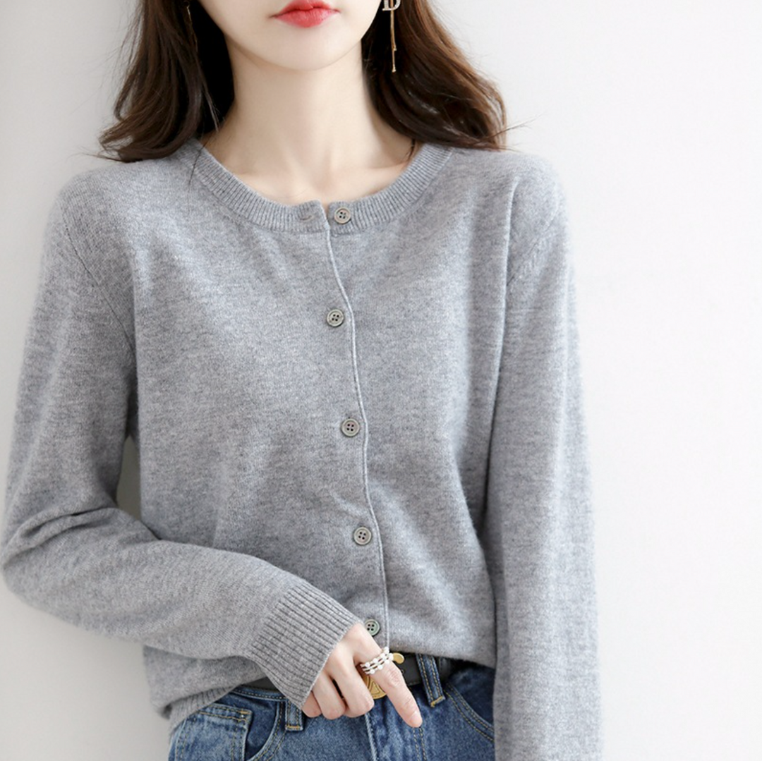 Womens Knit Cardigan Sweater Relaxed Fit