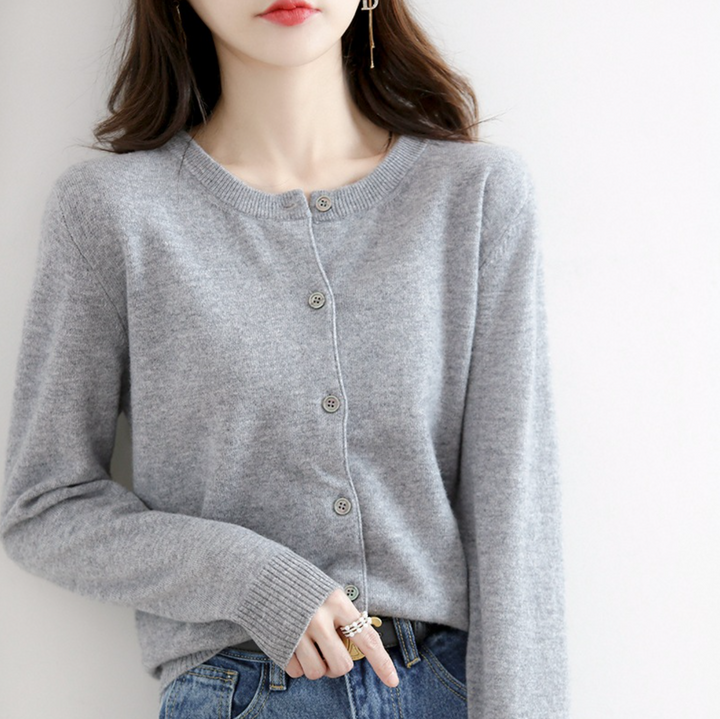 Womens Knit Cardigan Sweater Relaxed Fit