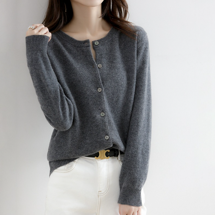 Womens Knit Cardigan Sweater Relaxed Fit