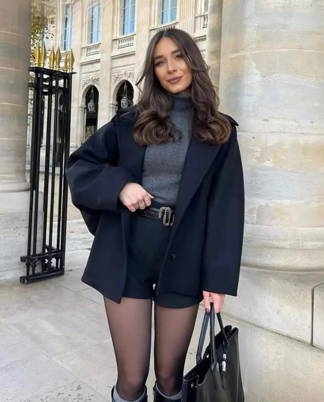 Womens Winter Coat Wool Blend Elegant Fit