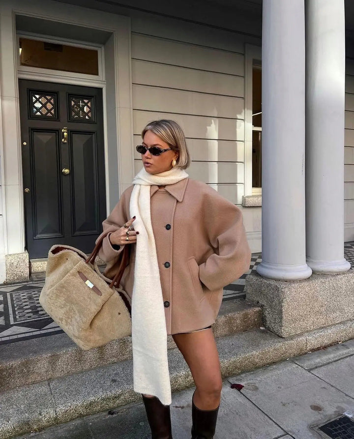 Womens Winter Coat Wool Blend Elegant Fit