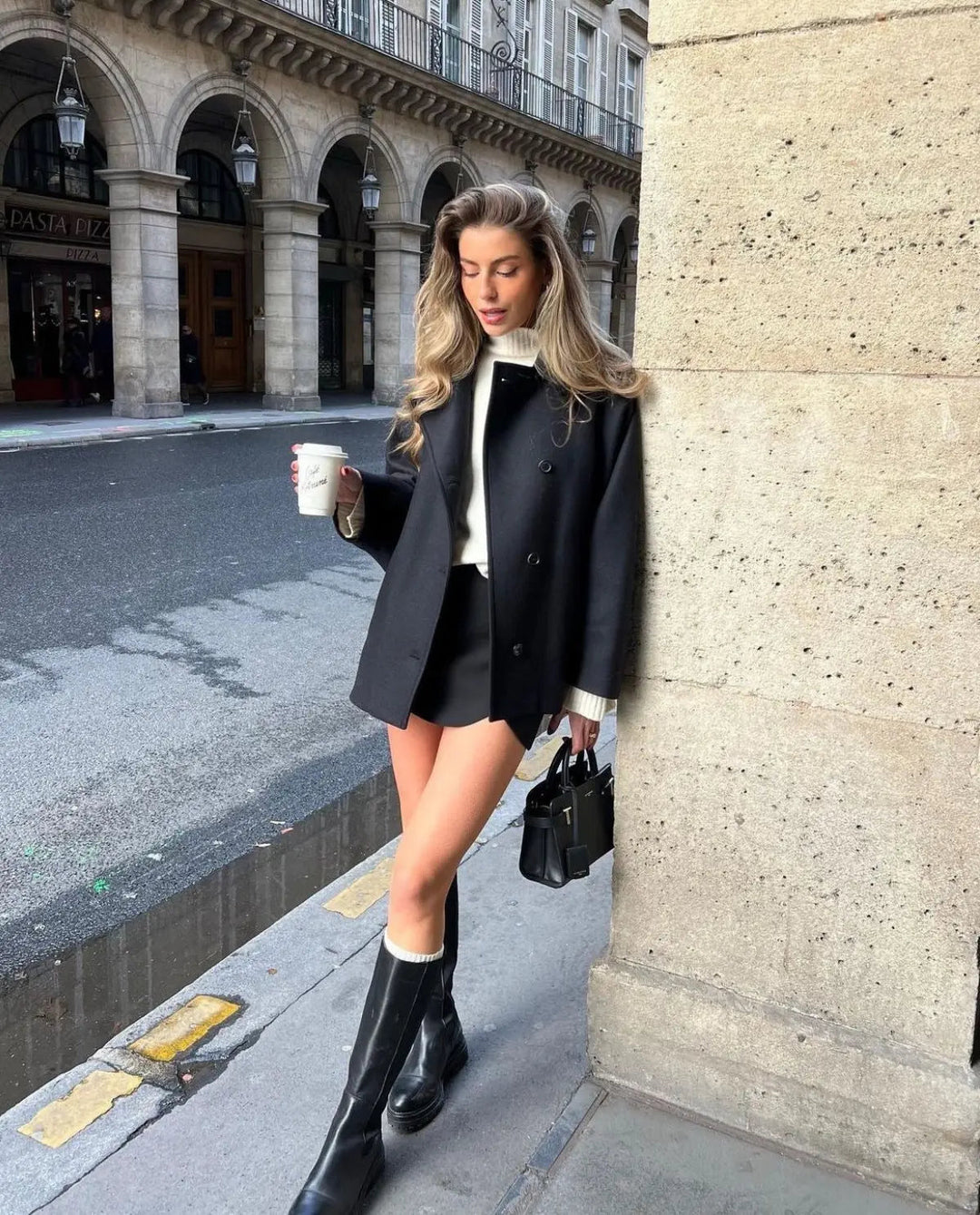 Womens Winter Coat Wool Blend Elegant Fit