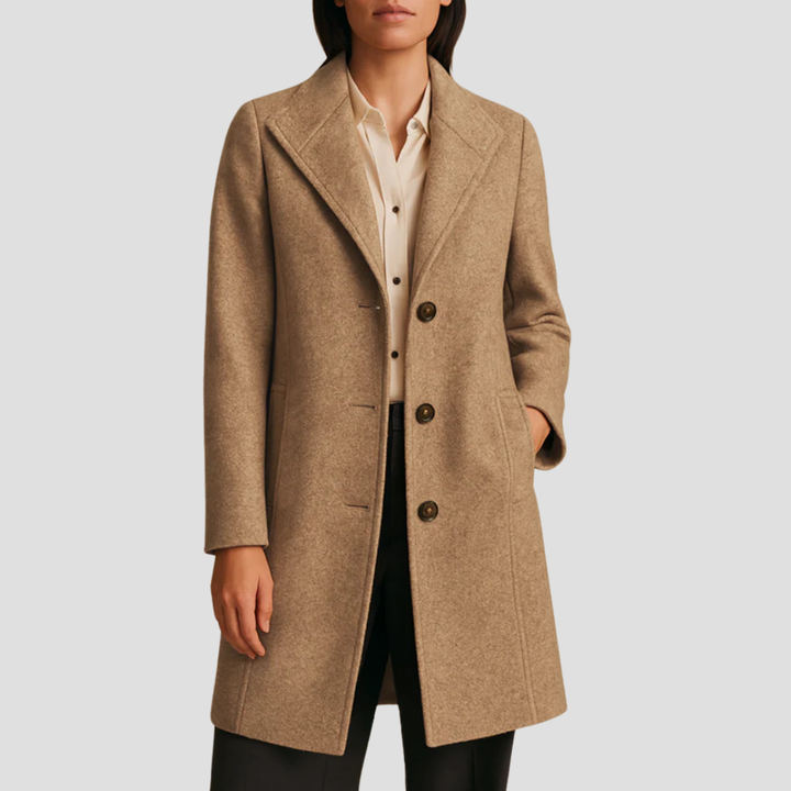 Mens Tailored Single-Breasted Coat Classic Fit - BritishMode