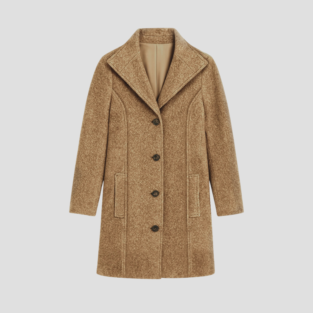 Mens Tailored Single-Breasted Coat Classic Fit