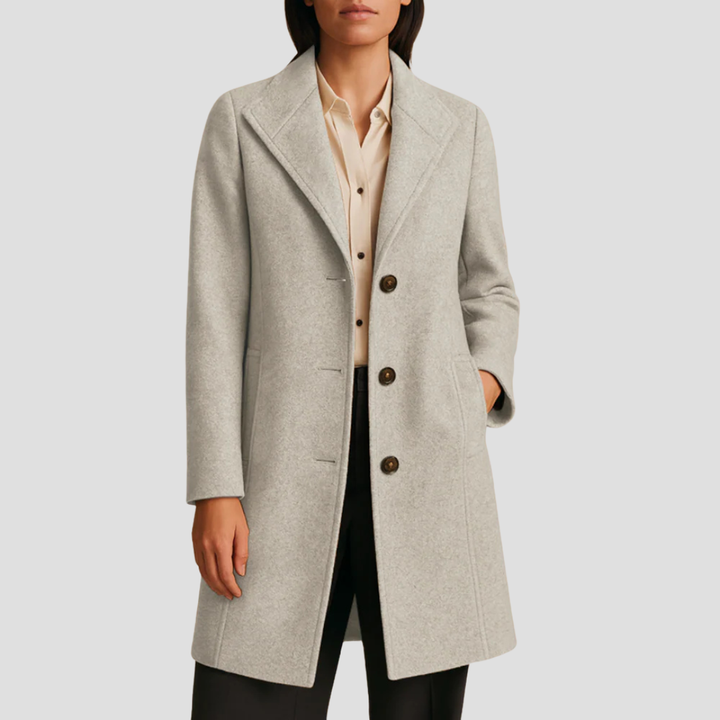 Mens Tailored Single-Breasted Coat Classic Fit