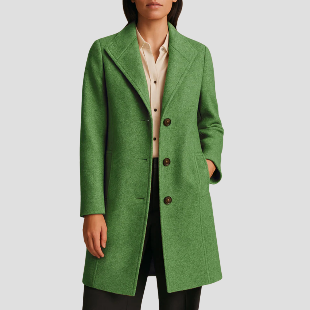 Mens Tailored Single-Breasted Coat Classic Fit