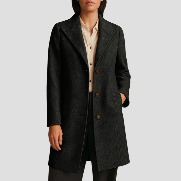 Mens Tailored Single-Breasted Coat Classic Fit