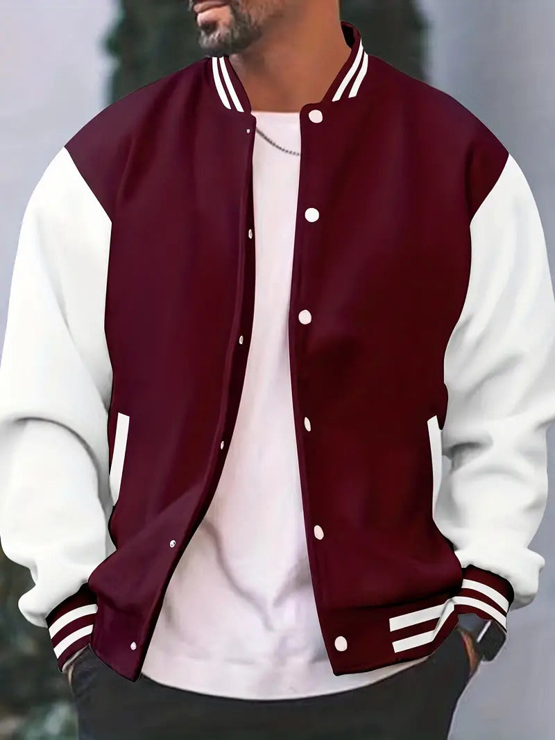 Mens Baseball Jacket Casual Lightweight Fit