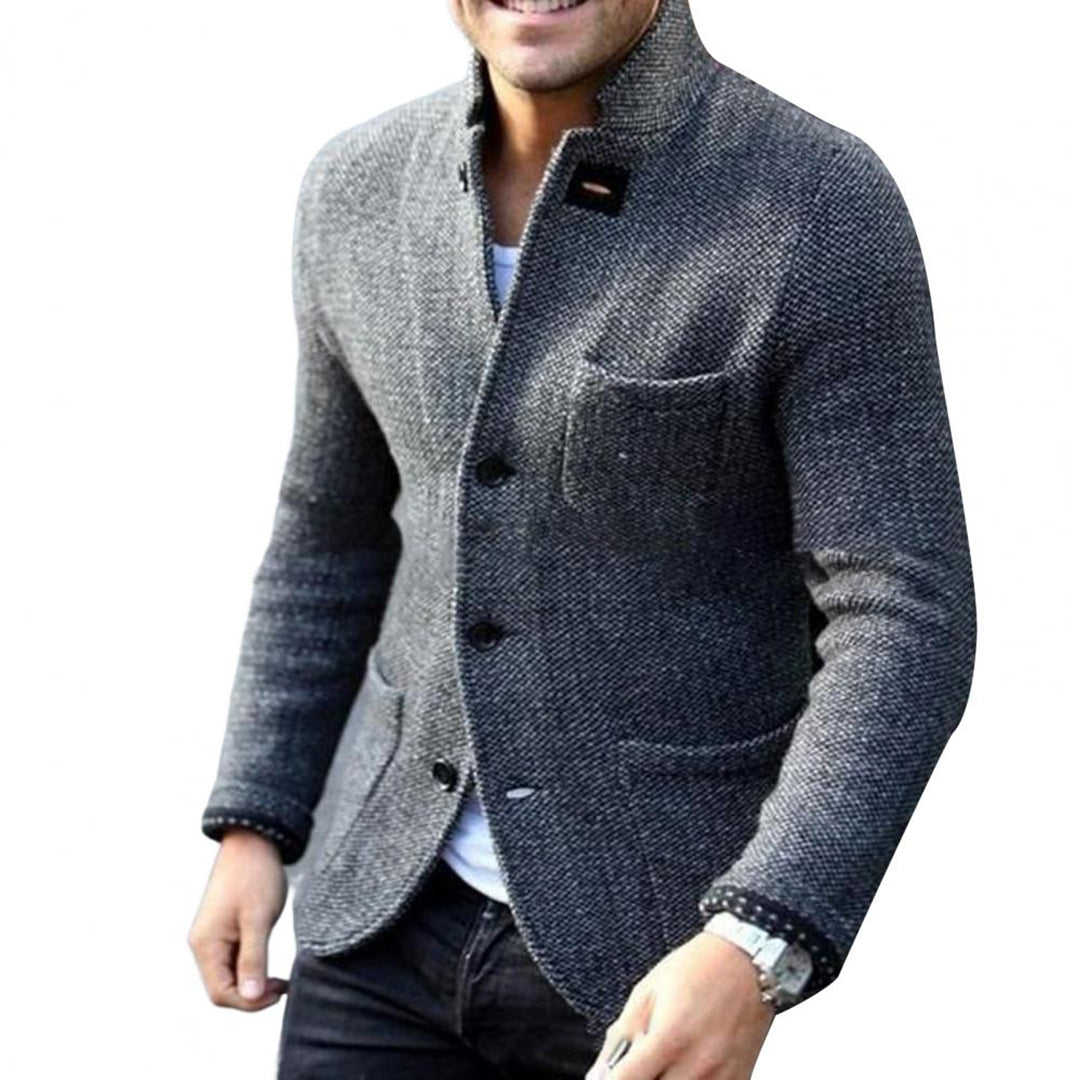 Mens Casual Button-Down Jacket Relaxed Fit