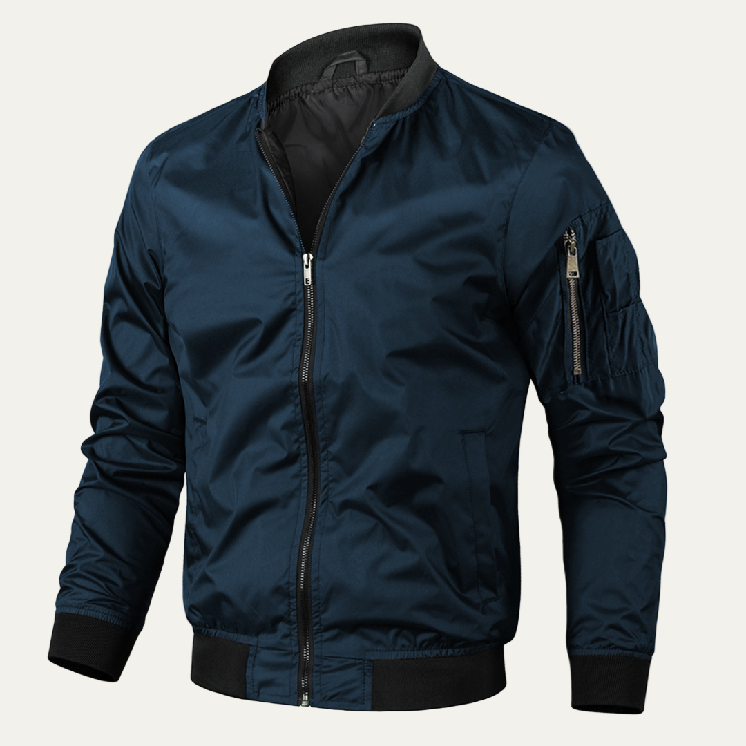 Mens Bomber Jacket Full Zip Classic Fit