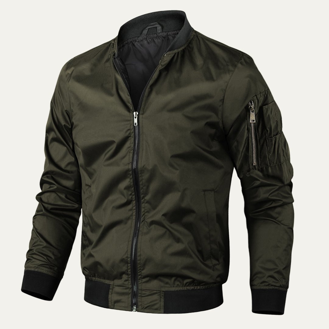 Mens Bomber Jacket Full Zip Classic Fit