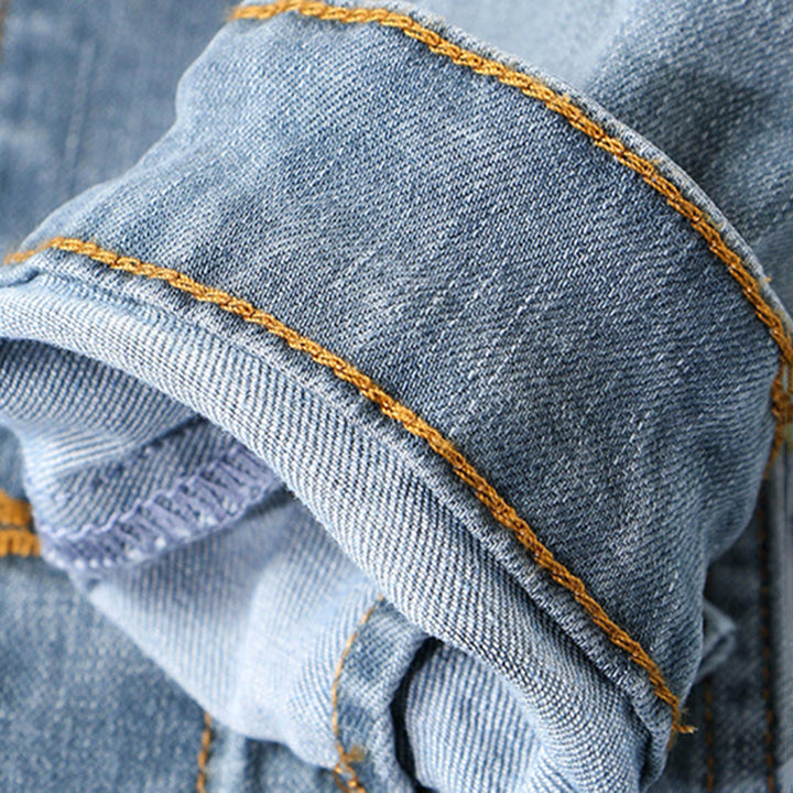 Mens Denim Blend Jacket Structured Cut Button Front Closure