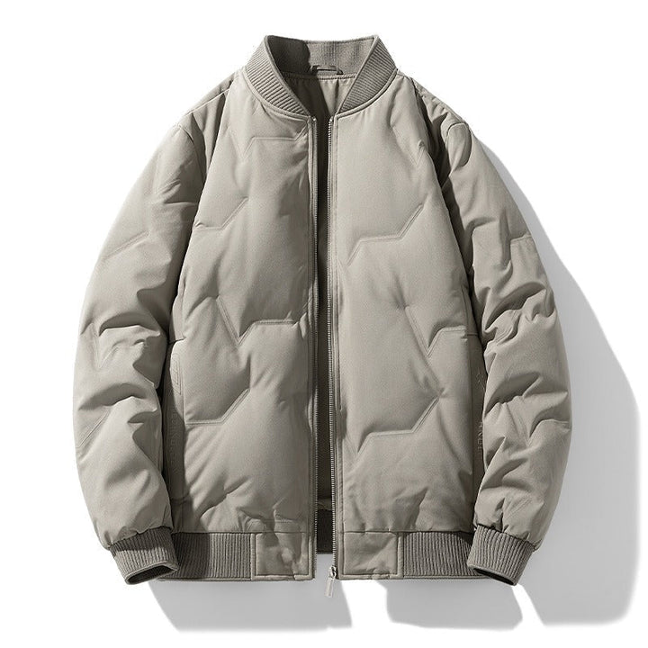 Mens Quilted Down Blend Jacket Lightweight Thermal Warmth - BritishMode