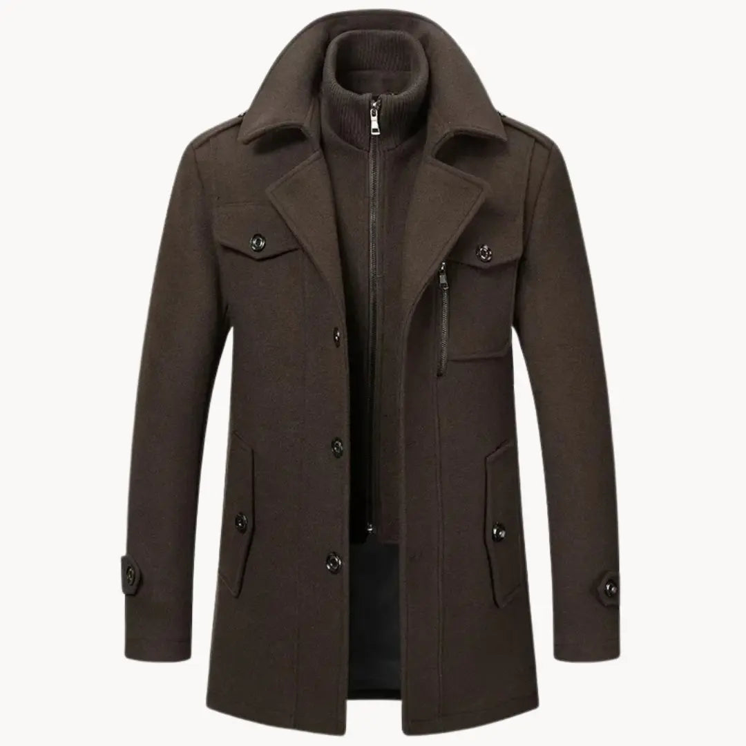 Mens Jacket Engineered Blend Long Cut Wind Resistant