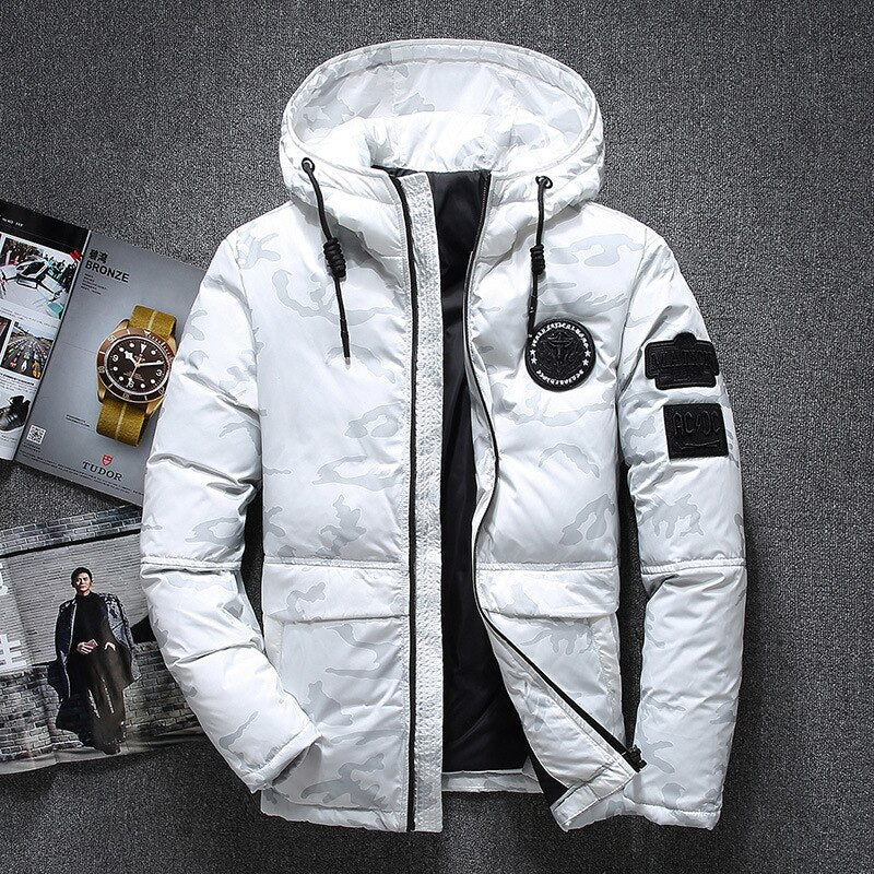 Mens Full-Zip Jacket with Storm Flap and Removable Hood - BritishMode