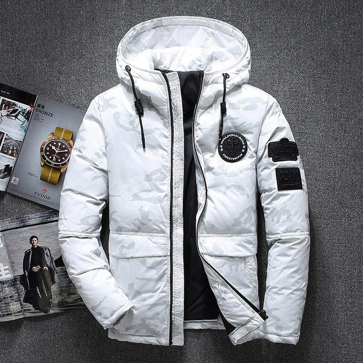 Mens Full-Zip Jacket with Storm Flap and Removable Hood - BritishMode