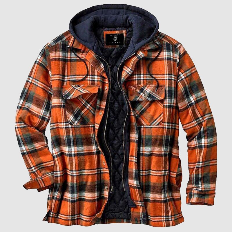 Mens Insulated Flannel Jacket Cozy Fit - BritishMode
