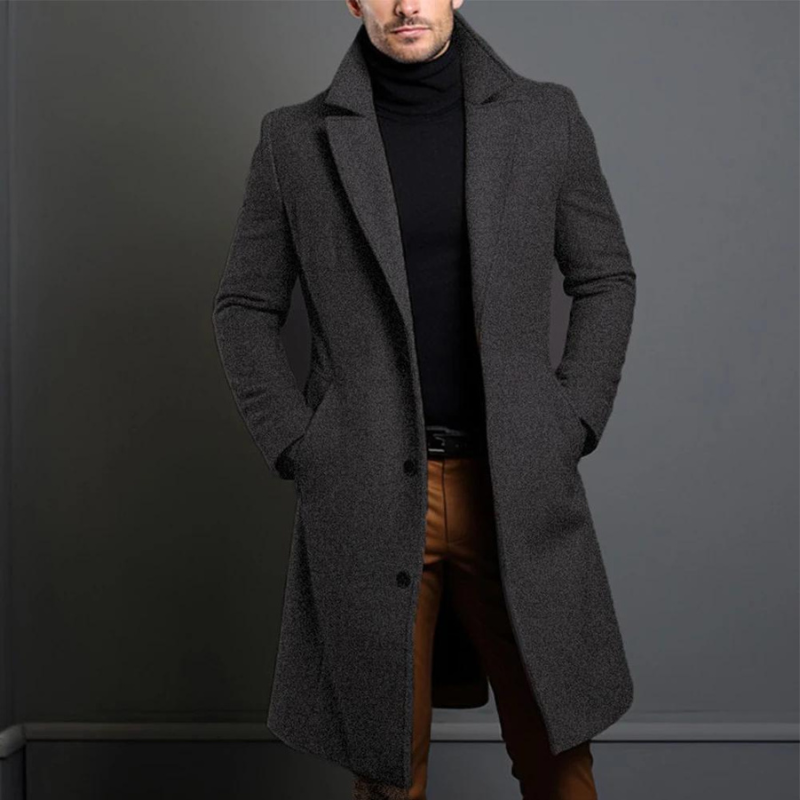 Mens Jacket Polyester Blend Structured Fit Warm Lining