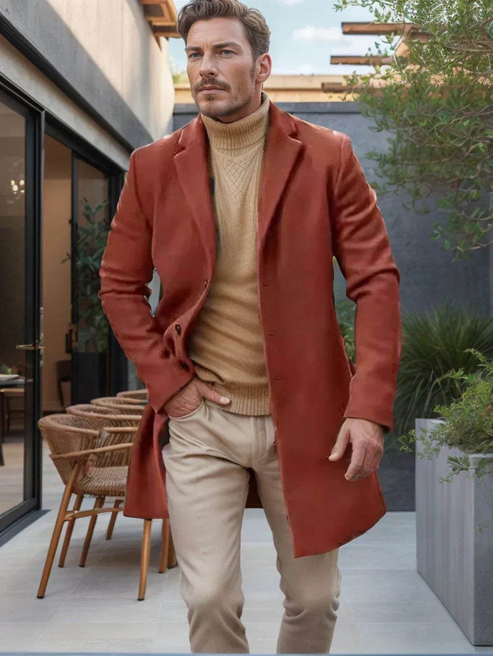 Mens Tailored Jacket Structured Shape Streamlined Fit