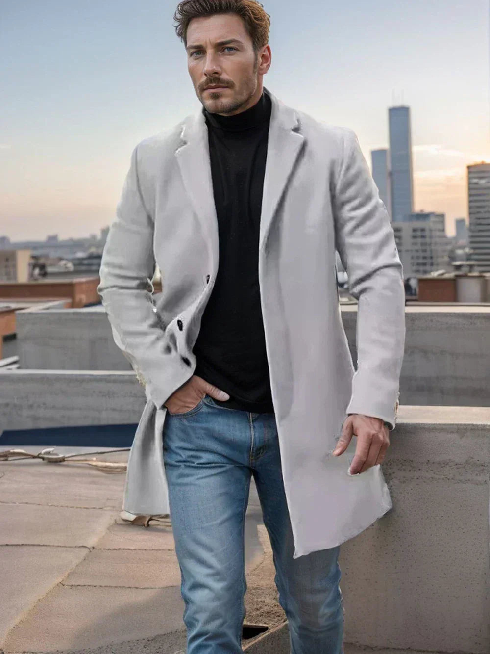 Mens Tailored Jacket Structured Shape Streamlined Fit