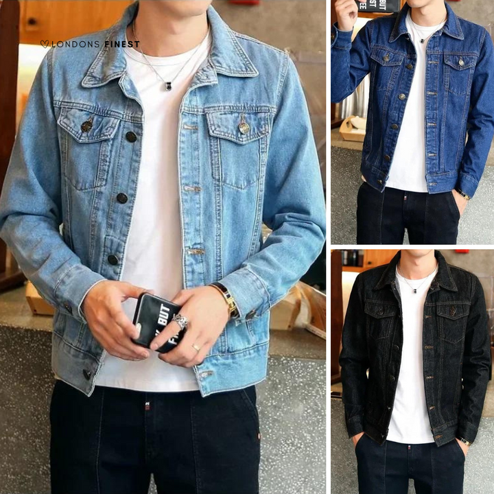 Womens Denim Blend Jacket Structured Fit for Movement