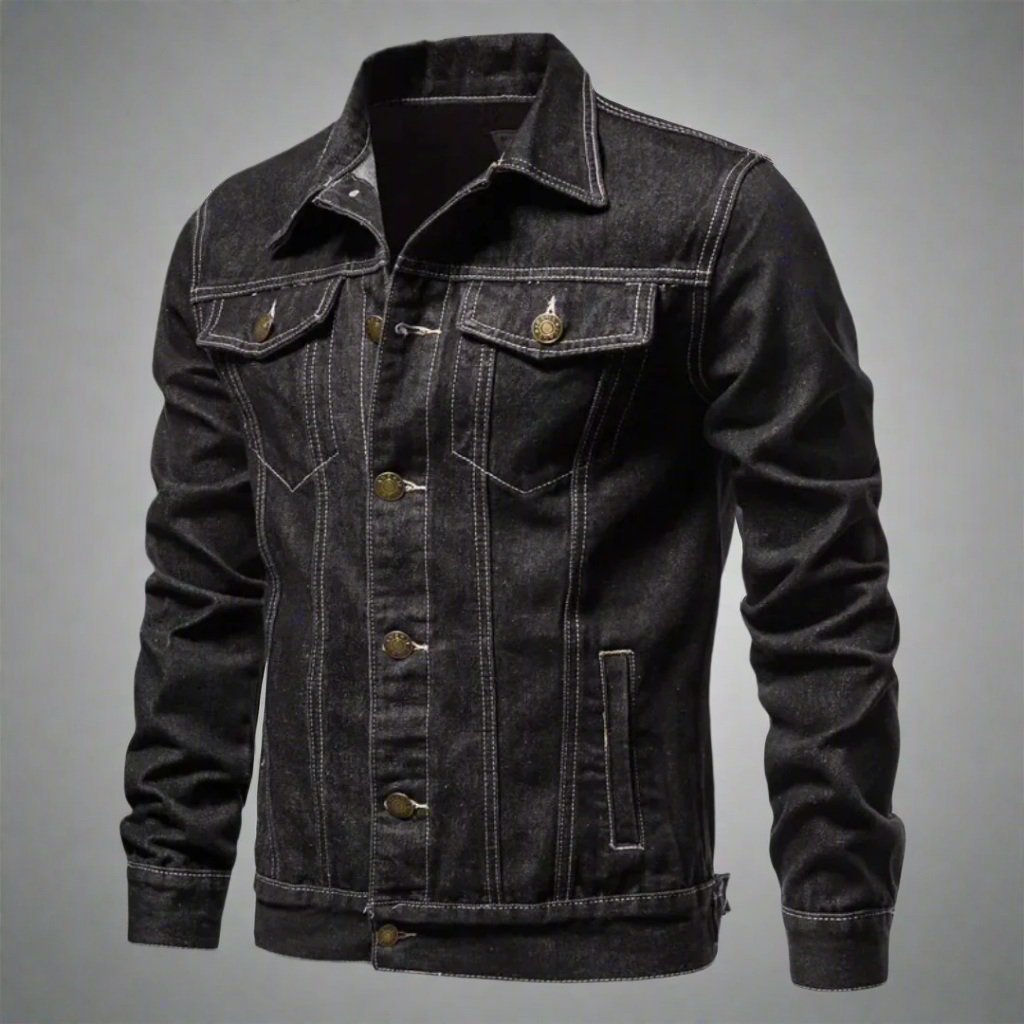 Womens Denim Blend Jacket Structured Fit for Movement - BritishMode