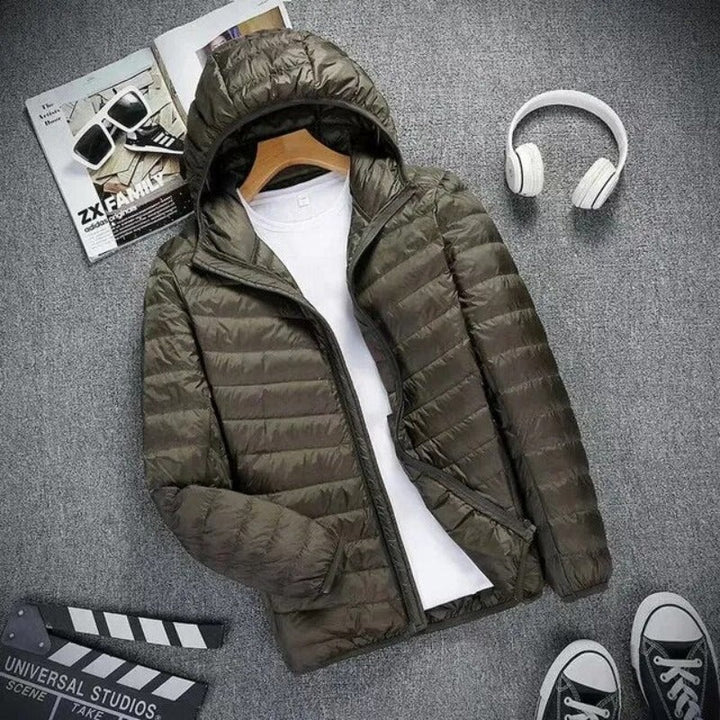Water-Repellent Polyester Blend Jacket Rain Resistant
