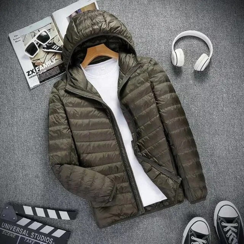 Water-Repellent Polyester Blend Jacket Rain Resistant