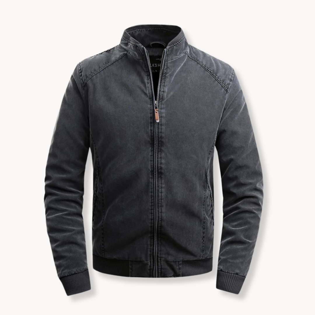 Mens Lightweight Blend Jacket Slim Fit Full Zip Venting