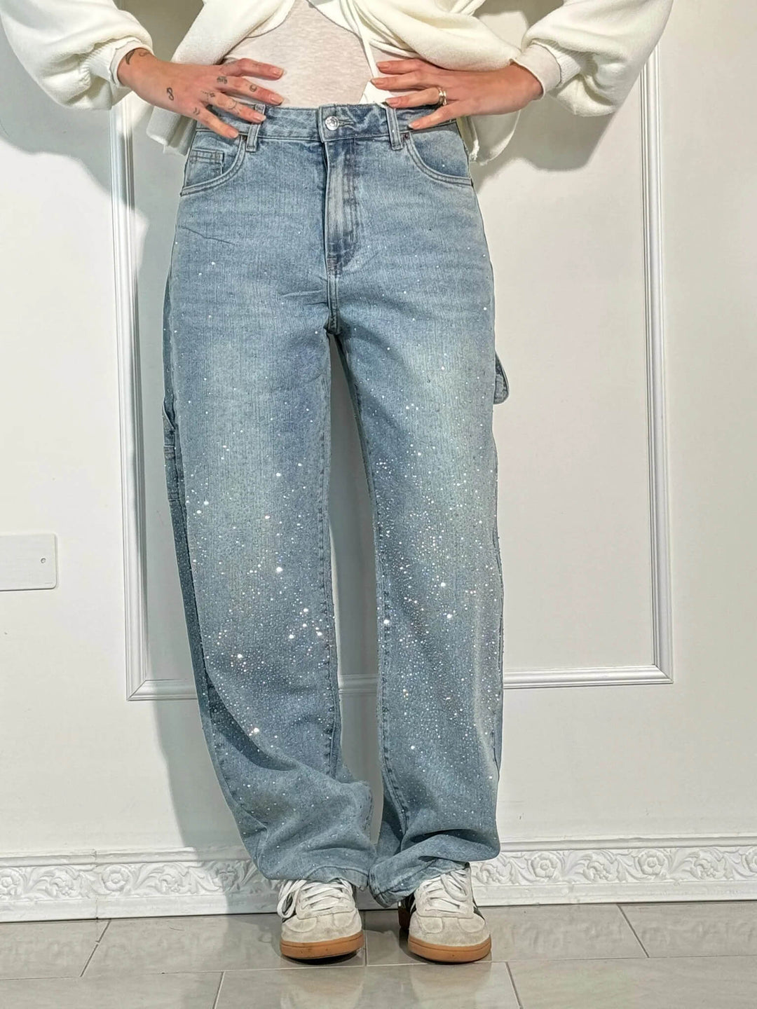 Womens High Waist Jeans Classic Fit Denim
