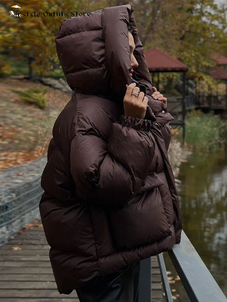 Womens Parka Coat Down Filled Thick Warm