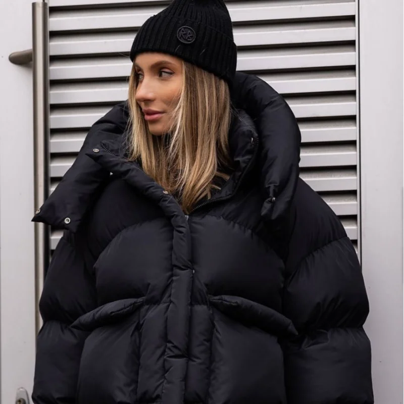 Womens Parka Coat Down Filled Thick Warm