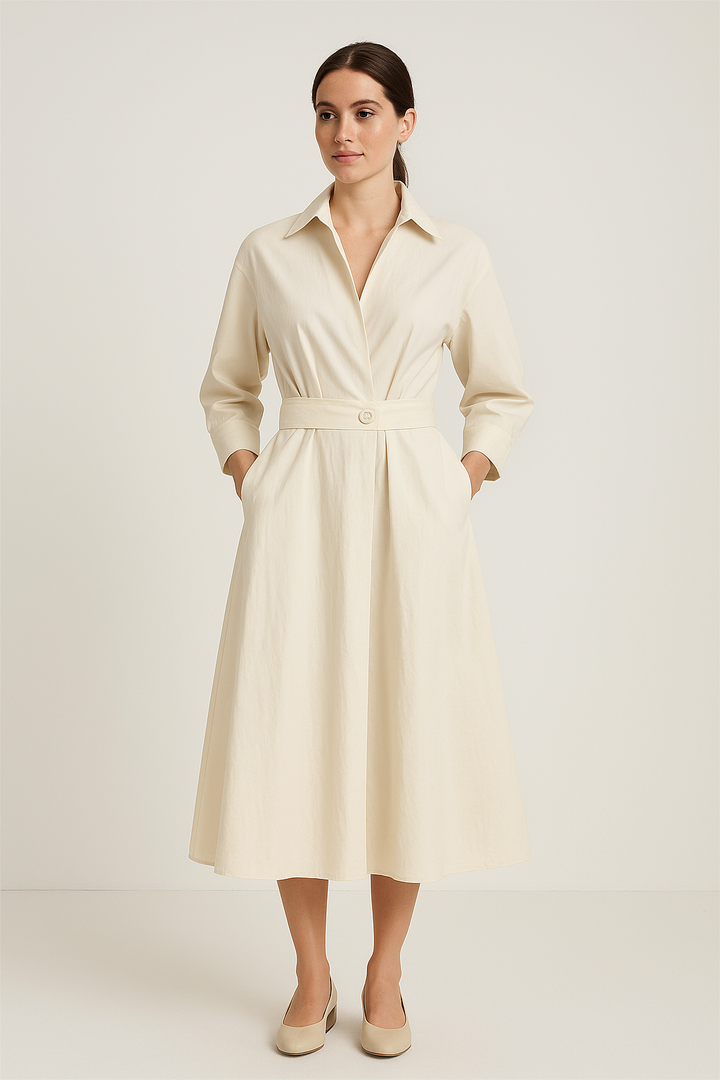 Womens Shirt Dress Cotton Relaxed Fit - BritishMode