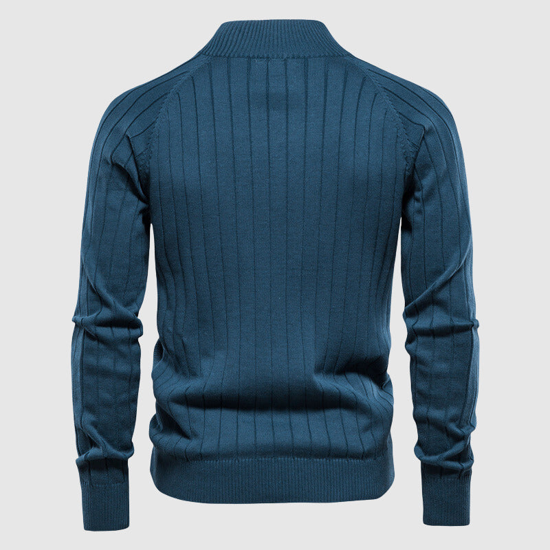 Mens Cotton Cardigan Full-Zip Fit