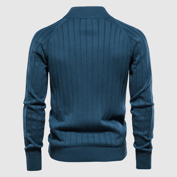 Mens Cotton Cardigan Full-Zip Fit