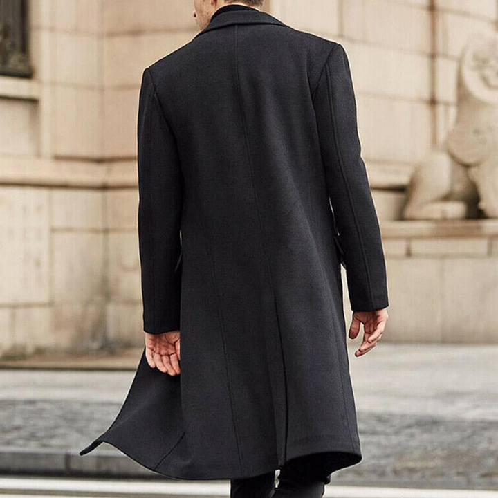 Mens Long Wool Coat Classic Fit