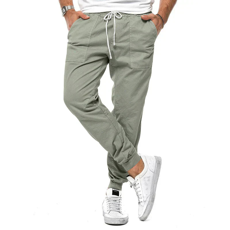 Mens Slim Fit Trousers Tailored Style - BritishMode