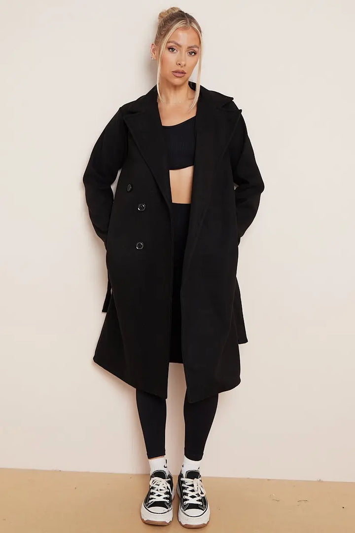 Womens Trench Coat with Belt Classic Fit
