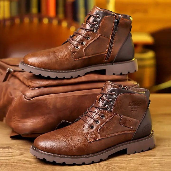 Mens Ankle Boots with Zipper Closure - BritishMode