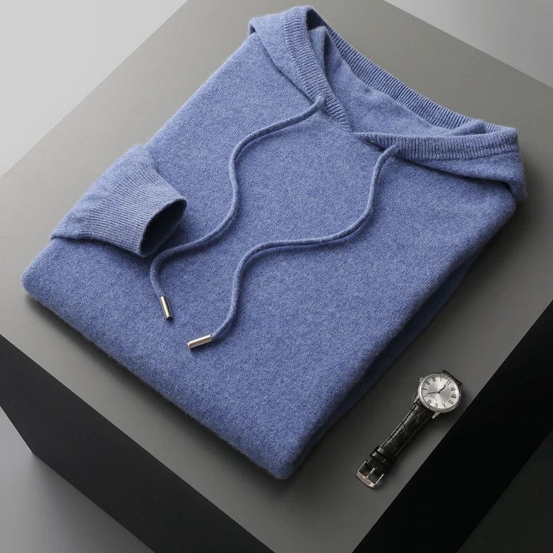 Mens Lightweight Knit Hoodie Jumper Casual Fit