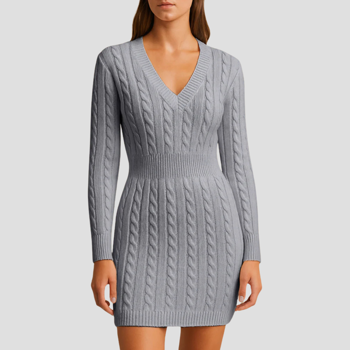 Womens Sweater Dress Cable Knit Regular Fit