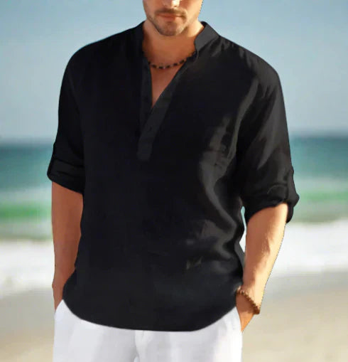 Mens Linen Shirt Collared Regular Fit