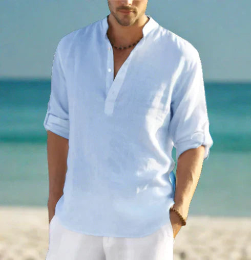 Mens Linen Shirt Collared Regular Fit