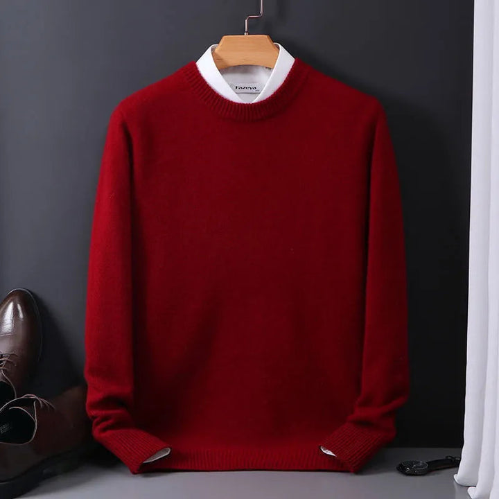 Mens Pullover Fine Wool-Blend Classic Fit - BritishMode