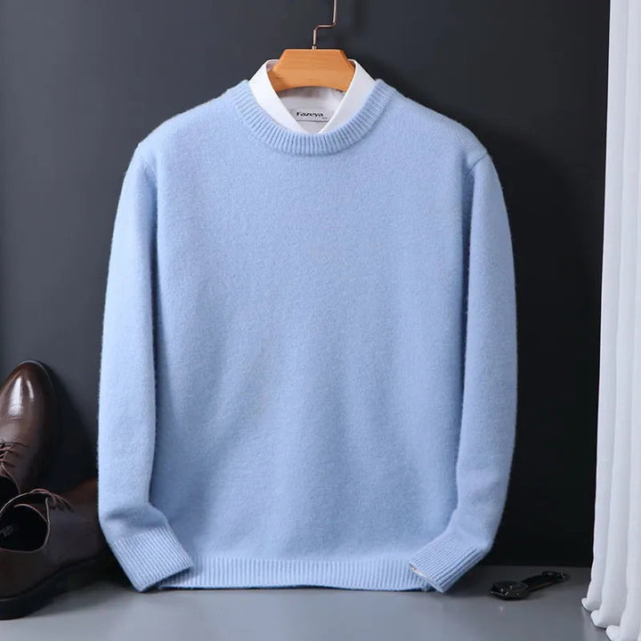 Mens Pullover Fine Wool-Blend Classic Fit