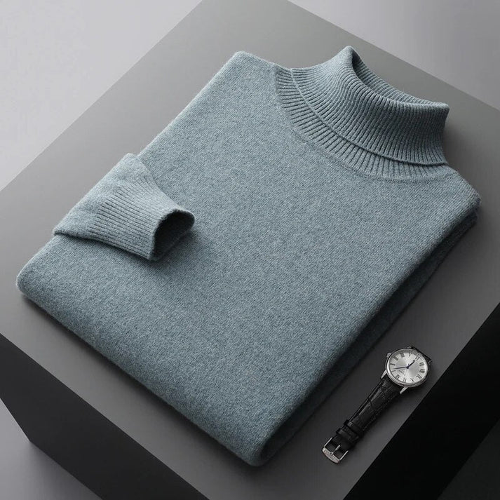 Mens Cashmere Turtleneck Sweater Classic Fit - BritishMode