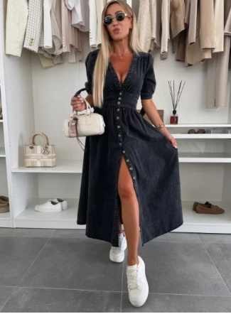 Womens Denim Jeans Dress Classic Fit
