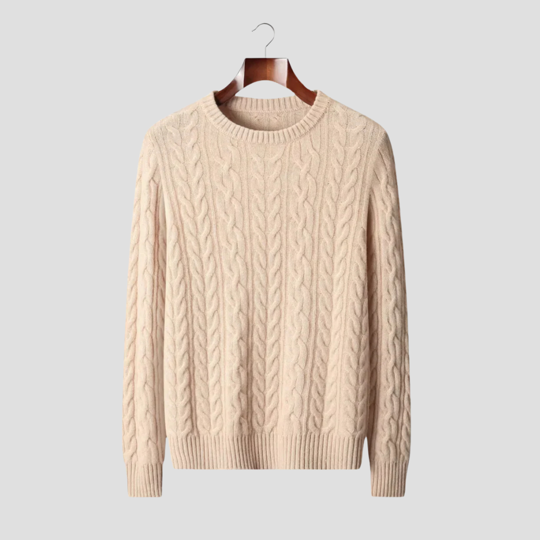 Mens Knit Sweater Textured Classic Fit